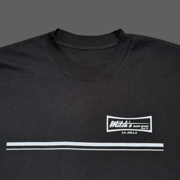 Mitch's Surf Shop La Jolla Black Graphic Tee Size L GUC - Picture 4 of 7